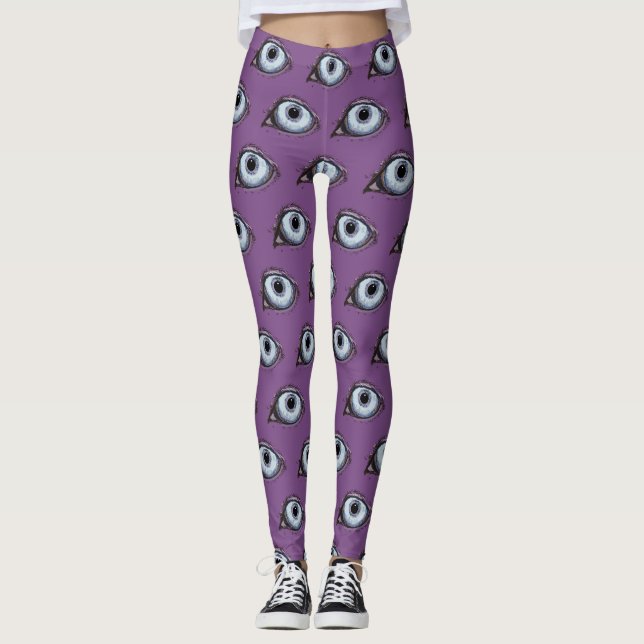Husky-Augenmuster Leggings (Vorderseite)