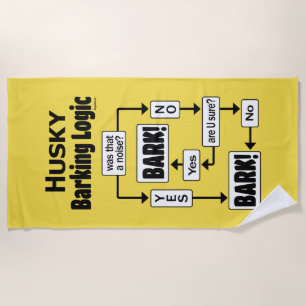 Husky Barking Logic Strandtuch