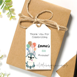 Husky Birthday Party Danke, Geschenk-Tag Geschenkanhänger