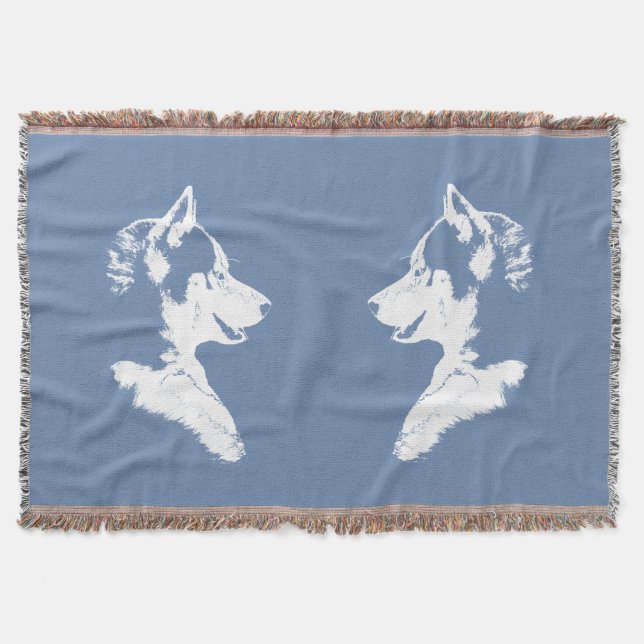 Husky Blanket Siberian Husky Dog Throw Blankets Decke (Vorderseite)