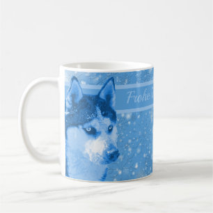 Husky blau Frohe Weihnachten Daddy Kaffeetasse