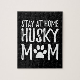 Husky Bleibe Zuhause Funny Dog Mama Gift Puzzle