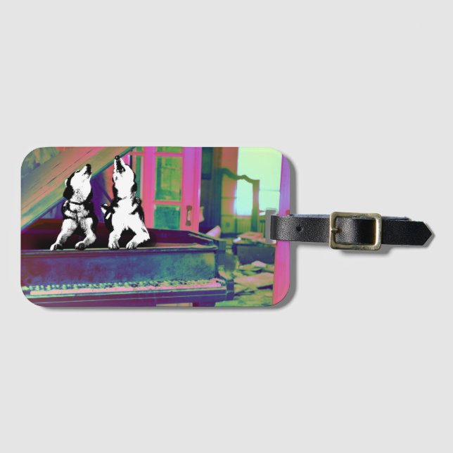 Husky Blues Gepäckanhänger (Vorderseite (Horizontal))