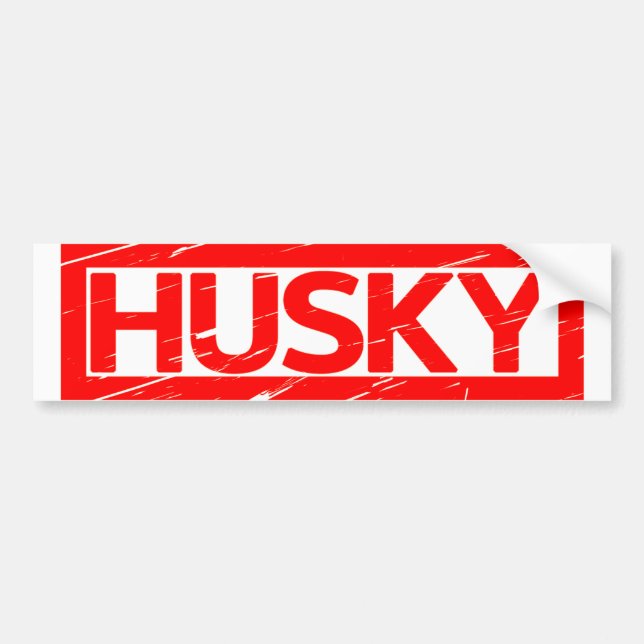 Husky-Briefmarke Autoaufkleber (Vorne)
