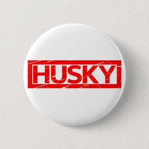 Husky-Briefmarke Button