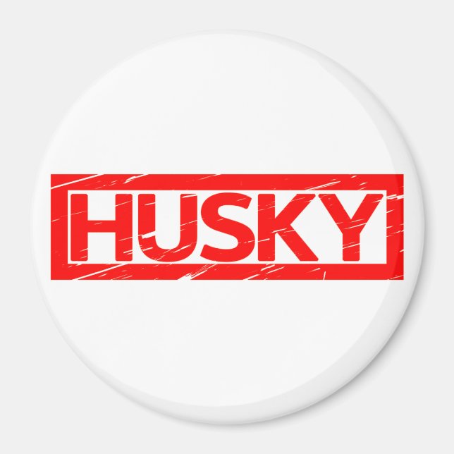 Husky-Briefmarke Magnet (Vorne)