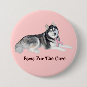 Husky-Brustkrebs-Knopf Button