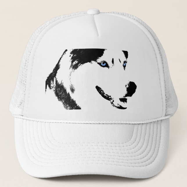 Husky Caps Schlitten Hunde Hasen Husky / Wolf Hats Truckerkappe (Vorderseite)