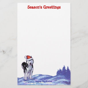 Husky Christmas Briefpapier