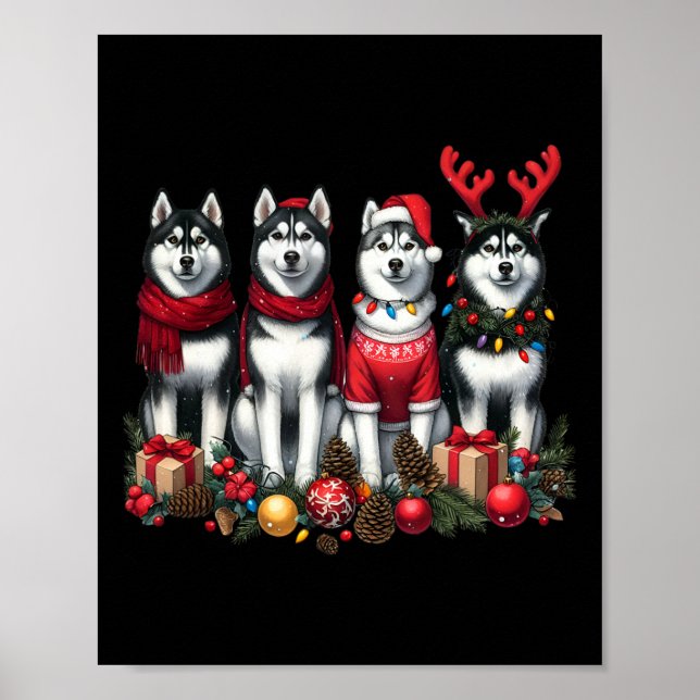 Husky Christmas Poster (Vorne)