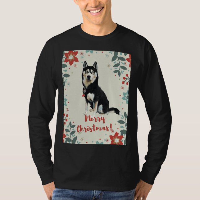 Husky Christmas T-Shirt (Vorderseite)