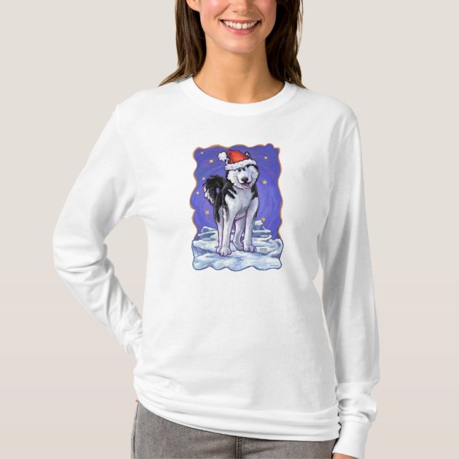 Husky Christmas T-Shirt (Vorderseite)