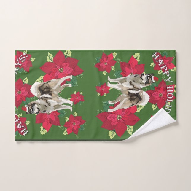 Husky Christmas Towel Set (Handtuch)