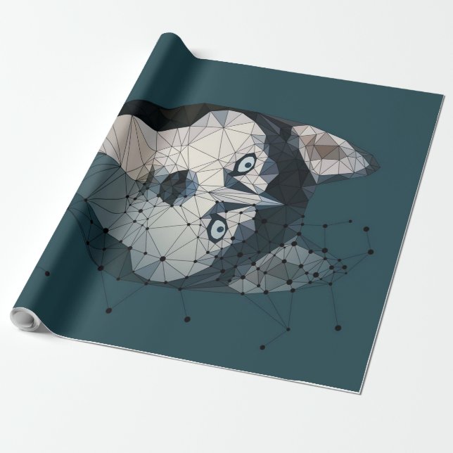 Husky Constellation Leinwand Geschenkpapier (Ungerollt)