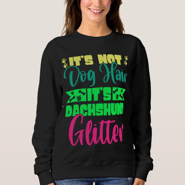 Husky Dackel Glitzer Breed Weiner Dog Sweatshirt (Vorderseite)