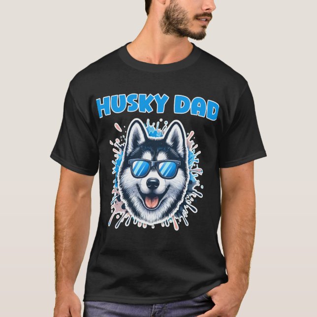 Husky Dad Husky Dog Lover T-Shirt (Vorderseite)