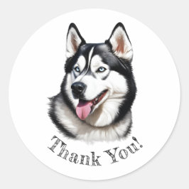 Husky Danke! Aufkleber