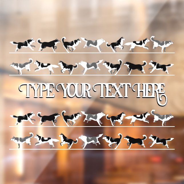 Husky Decal Husky Malamute Schlittenhunde Fensterh Fensteraufkleber (Blatt 2)