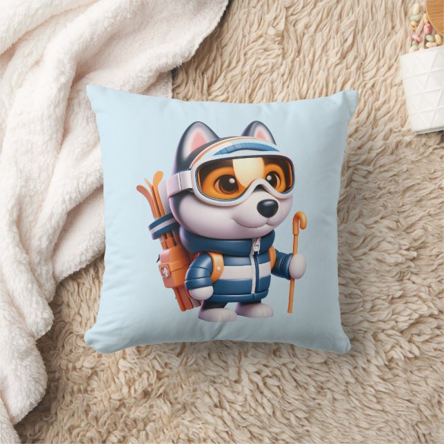 Husky der Abenteurer Kissen (Decke)