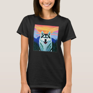 Husky Design Hund prägen das Bild mit Sibirien T-Shirt
