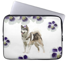 Husky Dog Art Neopren Laptop Sleeve 13"