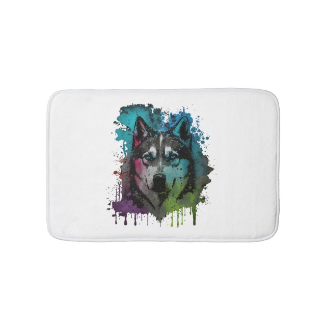 Husky Dog Badematte (Vorderseite)
