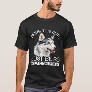 Husky Dog Besitzer, der so Niedlich ist, muss so f T-Shirt