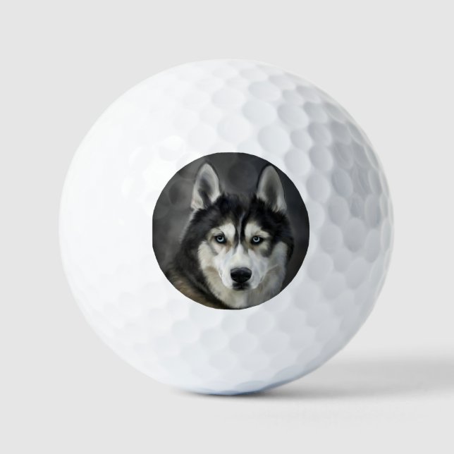 Husky Dog Big Dog Animal Pet Golfball (Vorderseite)