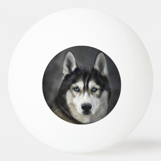 Husky Dog Big Dog Animal Pet Tischtennisball (Vorderseite)