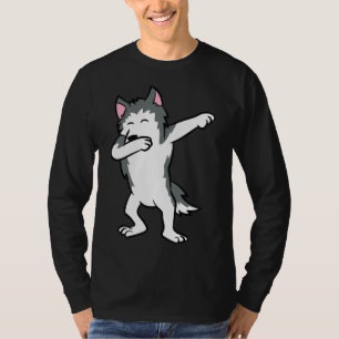 Husky Dog Dabbing Husky Liebe Huskey Hunde Kinder  T-Shirt