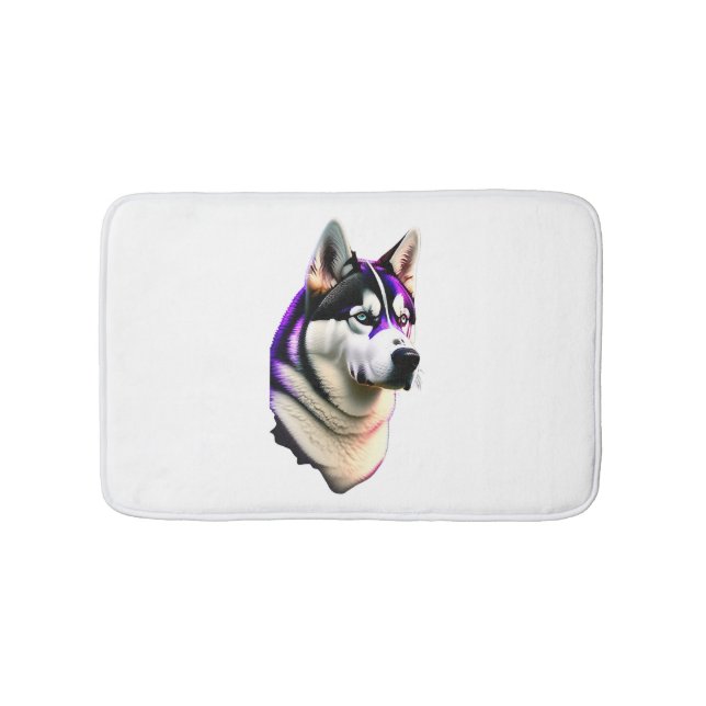 Husky Dog Design Badematte (Vorderseite)