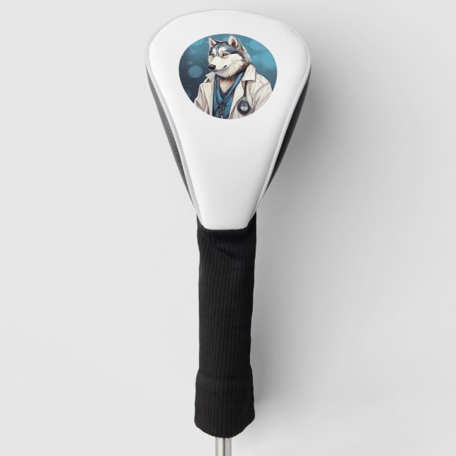 Husky Dog Doctor Golf Headcover (Vorderseite)