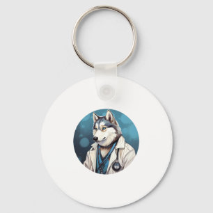 Husky Dog Doctor Schlüsselanhänger