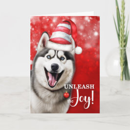 Husky Dog entleash the Joshire Feiertagskarte