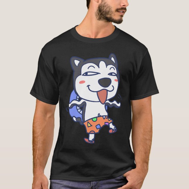 Husky Dog Expression T-Shirt (Vorderseite)