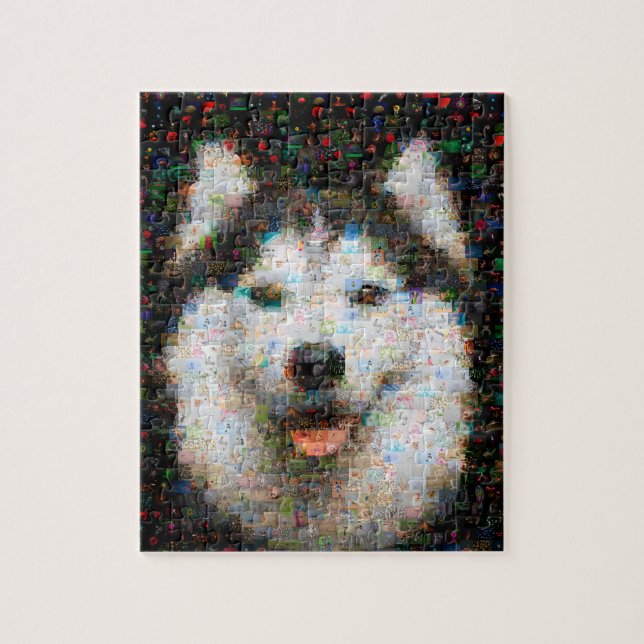 Husky Dog Foto Mosaic Puzzle (Vertikal)