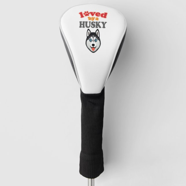 Husky Dog Lover Golf Headcover (Vorderseite)
