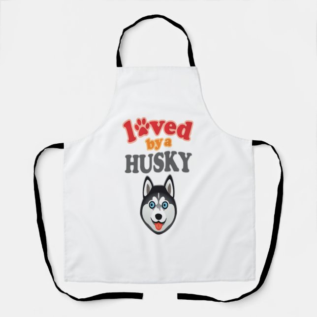 Husky Dog Lover Schürze (Vorderseite)