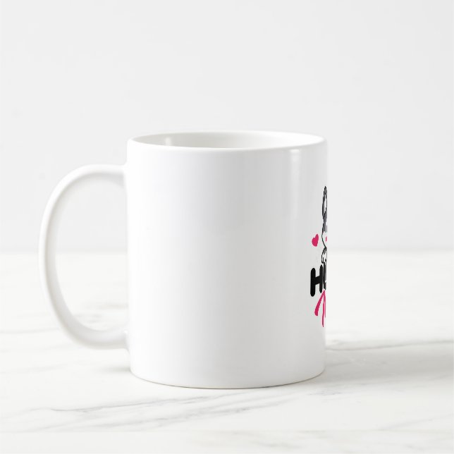 Husky Dog Mama Niedlich Kawaii Design Kaffeetasse (Links)