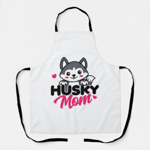 Husky Dog Mama Niedlich Kawaii Design Schürze