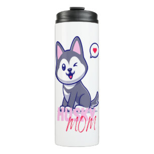 Husky Dog Mama Niedlich Kawaii Welppy Thermosbecher