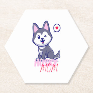 Husky Dog Mama Niedlich Kawaii Welppy Untersetzer