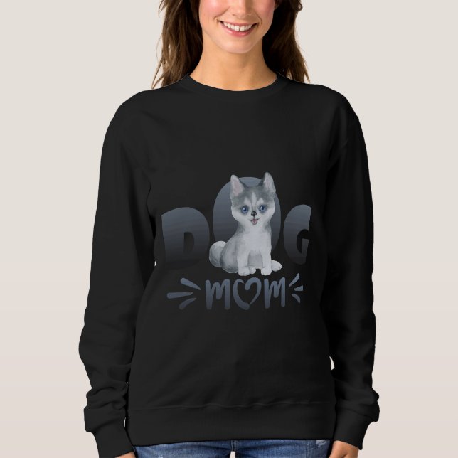 Husky Dog Mama Sweatshirt (Vorderseite)