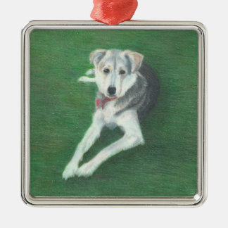 Husky Dog Metal Ornament