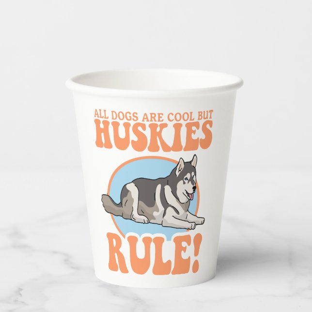 Husky Dog Owner Huskieses Pappbecher (Vorderseite)