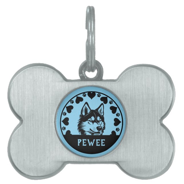 Husky Dog Pet Owner Tiermarke (Vorderseite)