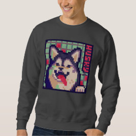 Husky, dog Pixel Art, pixelart Sweatshirt