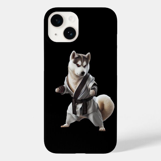 Husky Dog Play Karate, Karate Champion Husky Dog Case-Mate iPhone Hülle (Rückseite)
