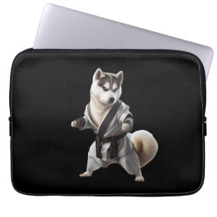 Husky Dog Play Karate, Karate Champion Husky Dog Laptopschutzhülle