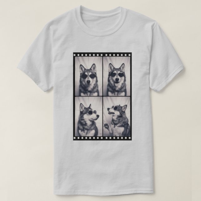Husky Dog Portrait Unisex T-Shirt (Design vorne)
